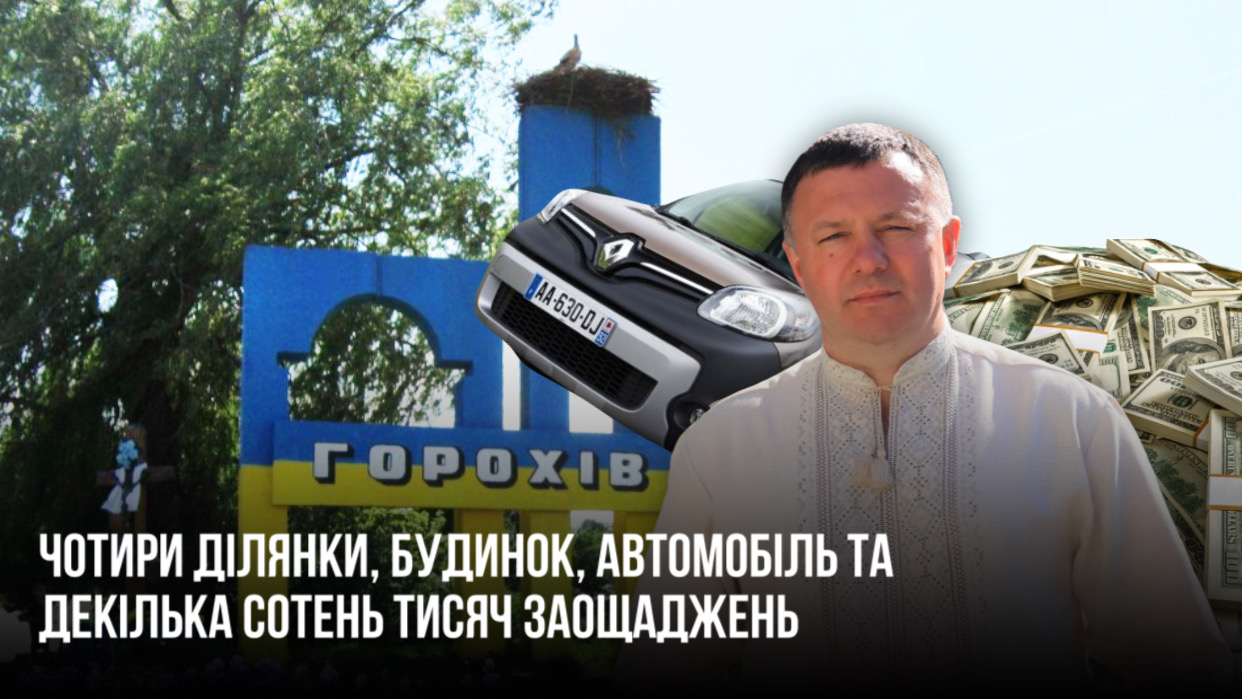 Понад пів мільйона зарплати, чотири ділянки, будинок та авто: що задекларував очільник Горохова Годик за 2023 рік